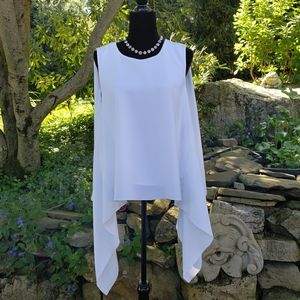 Samuel Dong White Lined Blouse